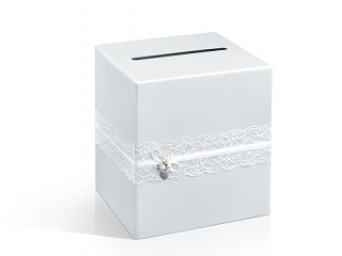 Krabička na svatební přání - bílá