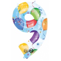 Fóliový balónek - Číslo 9