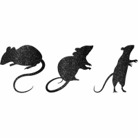 Dekorace - Silueta myši