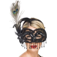 Benátská maska Colombina - krajka