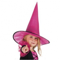 Dětský čarodějnický klobouk - růžový