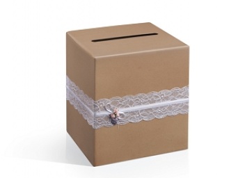 Krabička na svatební přání - hnědá