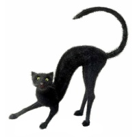 Dekorace černá kočka