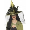 Čarodějnický klobouk deluxe - zelený