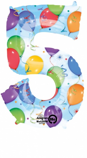 Fóliový balónek - Číslo 5