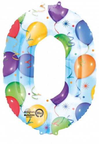 Fóliový balónek - Číslo 0